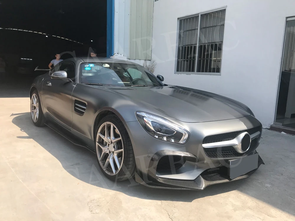 Разветвители переднего спойлера из углеродного волокна для Mercedes Benz AMG GT AMG GTS AMG GTR Coupe головной бампер подбородок