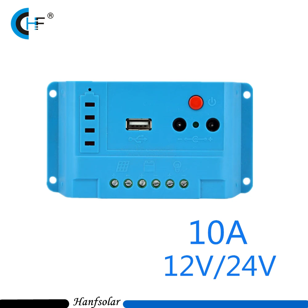 2016 Christmas Solar Panel Plug 10A 12V/24V PWM Charge Controller LED USB Output with Load Switch Button | Обустройство дома