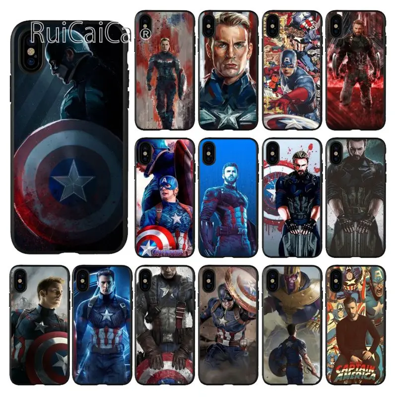 Ruicaica Marvel Мстители Капитан Америка уникальный дизайн чехол для телефона Apple iPhone 8 7