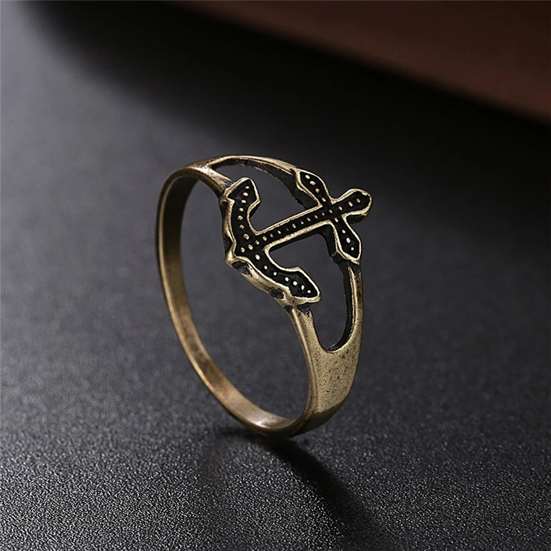 Тигр Тотем Бесплатная доставка наивысшего качества Античная бронза якорь кольца