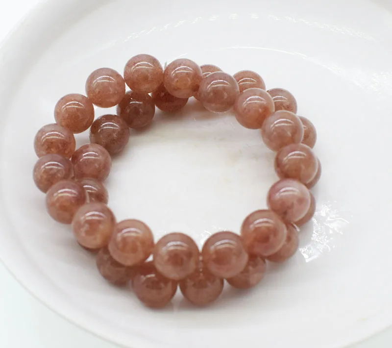 

one piece 12mm strawberry quartz red round bracelet 7.5inch wholesale beads FPPJ for Xmas gift