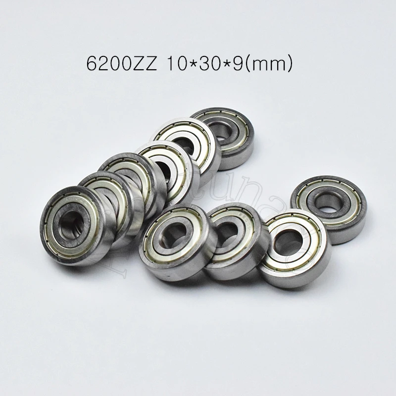 Bearing 1pcs 6200ZZ 10*30*9(mm) free shipping chrome steel Metal Sealed High speed Mechanical equipment parts | Обустройство дома