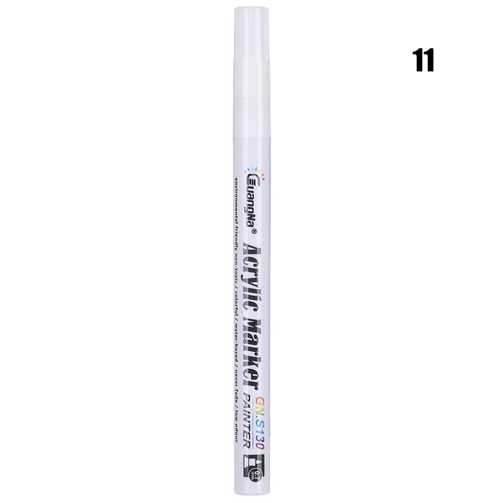 11 18 Color Metallic Micron Pen Detailed Marking Color Metal Marker For Album Black Paper Drawing School Art Supplies Paint Pens - Цвет: 11