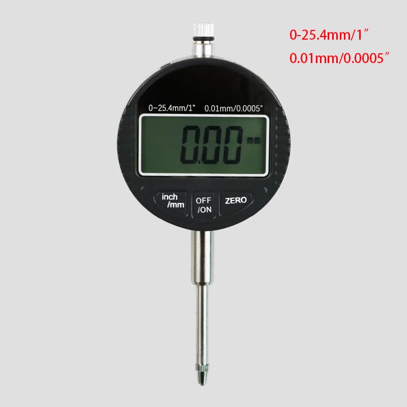 0-25.4 0.01mm 0-12,7 мм/0," 0-25,4 мм/1" измеритель диапазона цифровой циферблат индикатор прецизионный инструмент 0,01 мм/0,000" 0,0001 мм/0,00005" тестер инструменты - Цвет: 0-25.4 0.01mm
