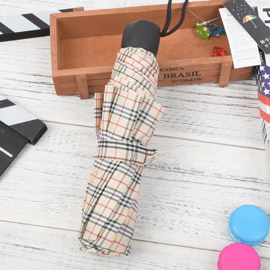 Женский и мужской прочный складной солнцезащитный Зонт Британский дождевой