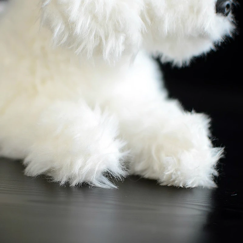 

1pcs 30cm Simulation White Teddy Kneeling Dog Doll Simulation Animal Plush Toy Animal Plush Toy baby gift baby doll
