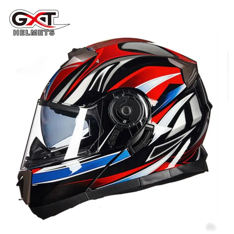 Новинка зимы 2019 мотоциклетный шлем GXT с откидной крышкой и двумя линзами