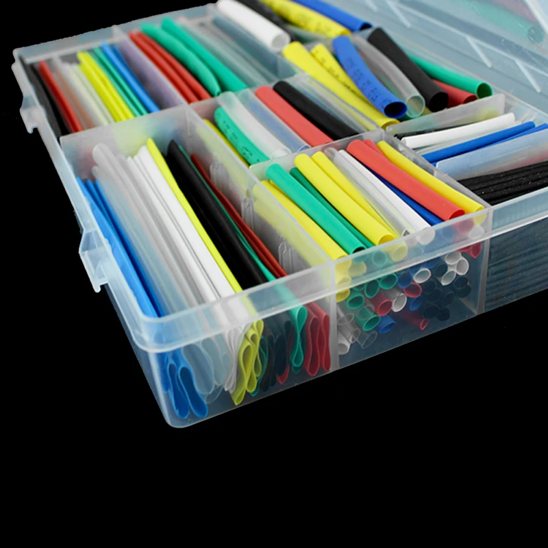 370pcs Heat Shrink Tube 2:1 ratio Tubing Heatshrink Shrinkable Wrap Wire Cable Sleeve Kit pls use heat gun | Обустройство дома