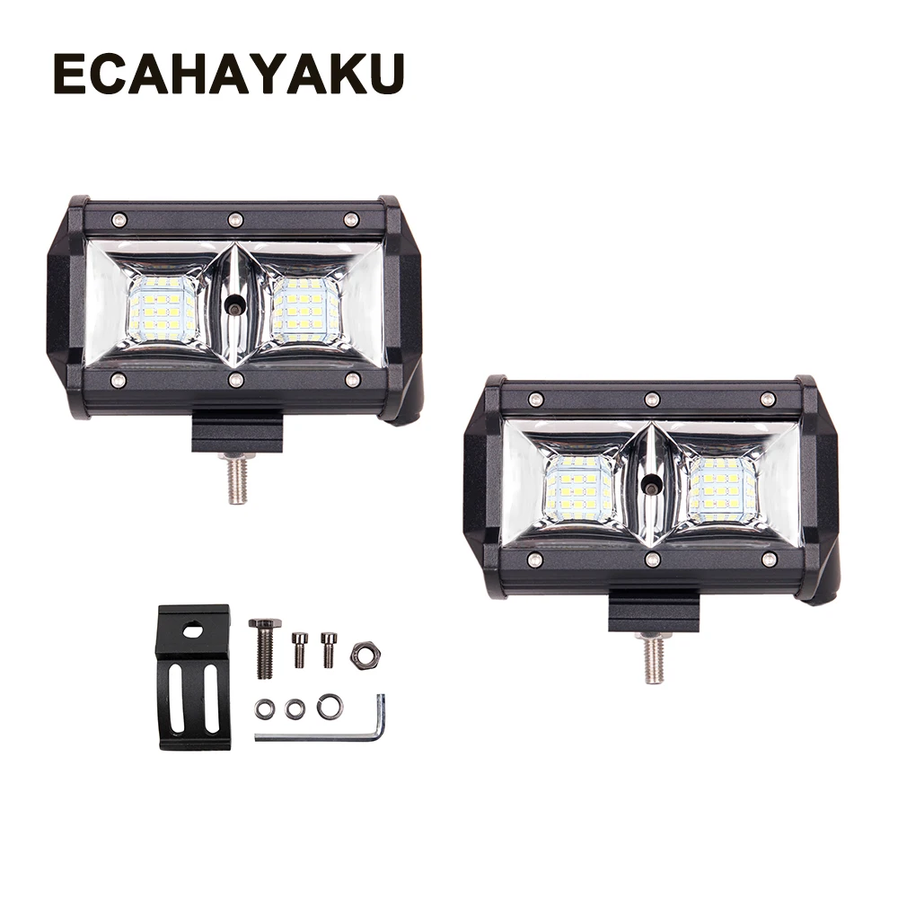 ECAHAYAKU 2x5 дюймов 54 Вт светодиодный Светодиодный светильник для внедорожника