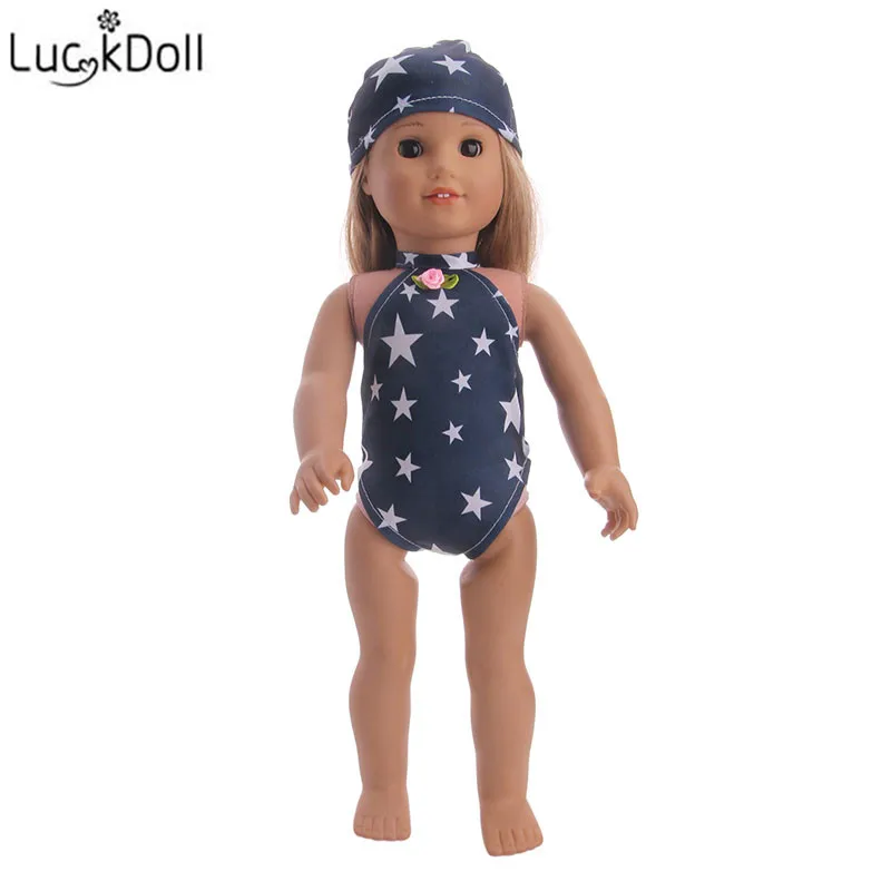LUCKDOLL New Hot Doll Swimsuit Fit 18 Inch American 43cm Baby Clothes Accessories Girls Toys Generation Birthday Gift | Игрушки и хобби