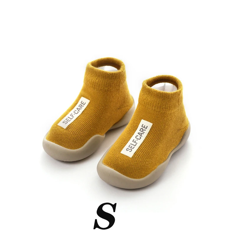 ME0111-yellowS Medoboo/детские Нескользящие носки-тапочки детские хлопковые носки детская резиновая обувь детские короткие носки-трубы с принтом для девочек и мальчиков 20 - Цвет: ME0111-yellowS