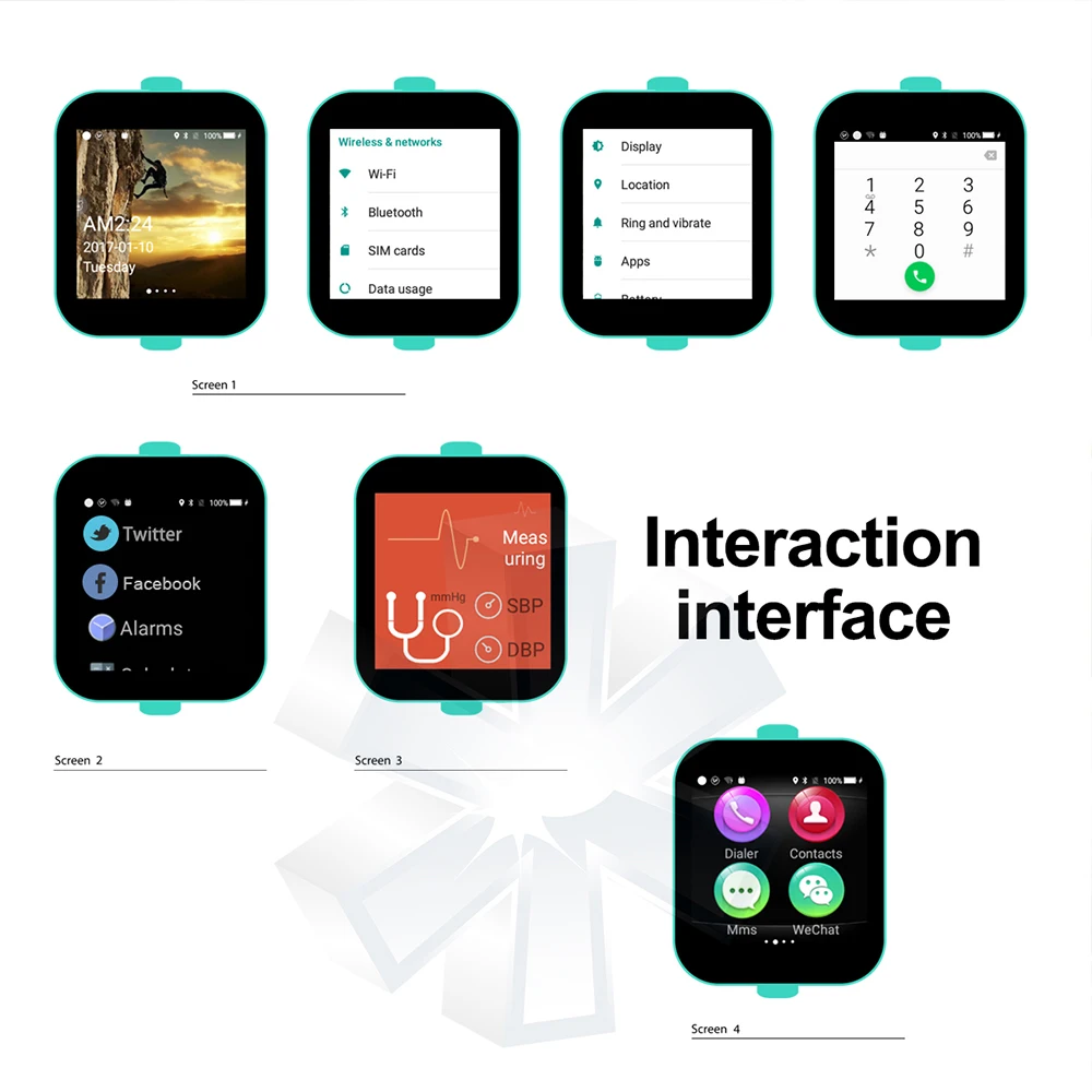 M9 GPS Смарт-часы Android с поддержкой сердечного ритма трекер артериального давления