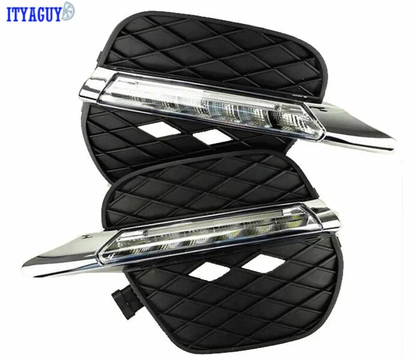 

high quality Waterproof lamp For BMW E70 X5 2011-2012 Fog Decoration cover DRL daytime running LED light free shipping