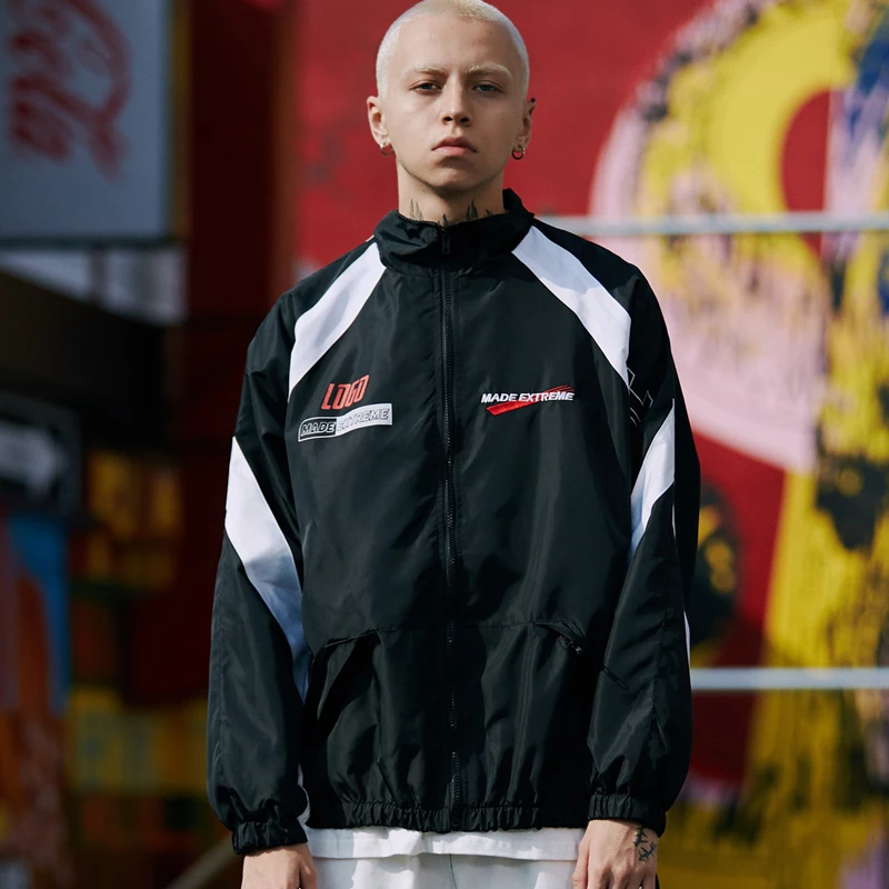 Мужская Повседневная Свободная куртка на молнии с воротником-стойкой в стиле