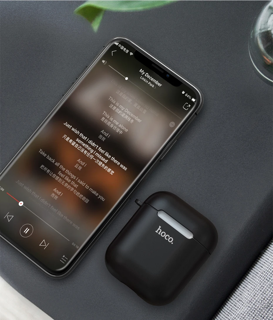 HOCO чехол из термополиуретана и силикона для Airpods Bluetooth беспроводной Чехол для наушников Защитный чехол для Airpods Apple зарядная коробка