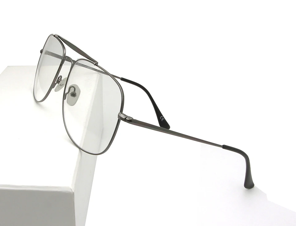 pilot eyewear gun Сплав металла оптические очки кадр Для мужчин негабаритных очки Для женщин очки пилота оправы для оптических очков полный обод люнет De Vue - Цвет оправы: pilot eyewear gun