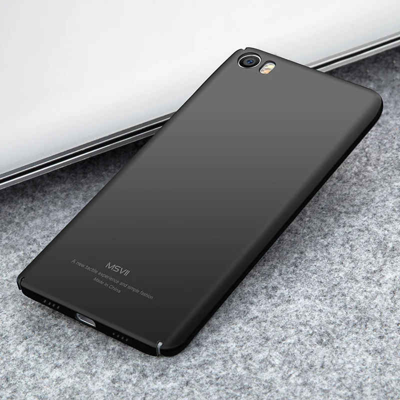 Msvii для Xiaomi Mi5 Чехол s Mi5s Plus 5/7 Mi 5 360 Prime Подлинный Чёрный Тонкий Твёрдый Глянцевый
