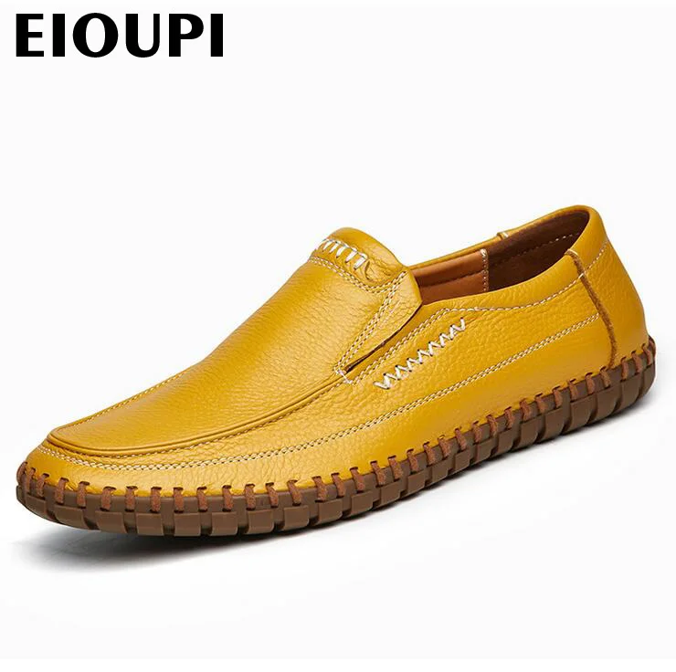 

EIOUPI top quality new design genuine real leather mens fashion business casual shoe breathable men shoes lh999