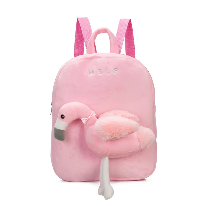Розовая милая плюшевая детская школьная сумка для малышей, рюкзак для детского сада, школьная сумка для девочек и мальчиков, рюкзак с 3D муль...