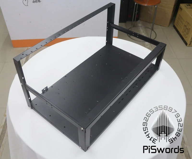 6 GPU алюминиевый легкий Биткоин открытый Майнер горная установка Майнинг чехол
