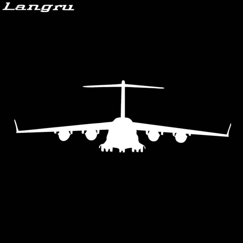 Langru 2017 строительный самолет передний вид Автомобильная оконная наклейка