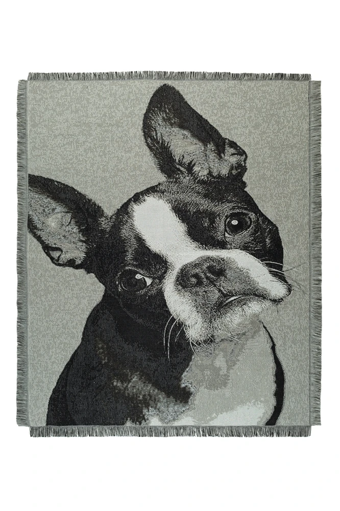 Former single American Nordic ins Boston Terrier Dog tapestry decorative blanket leisure Blanket Sofa cloth | Дом и сад