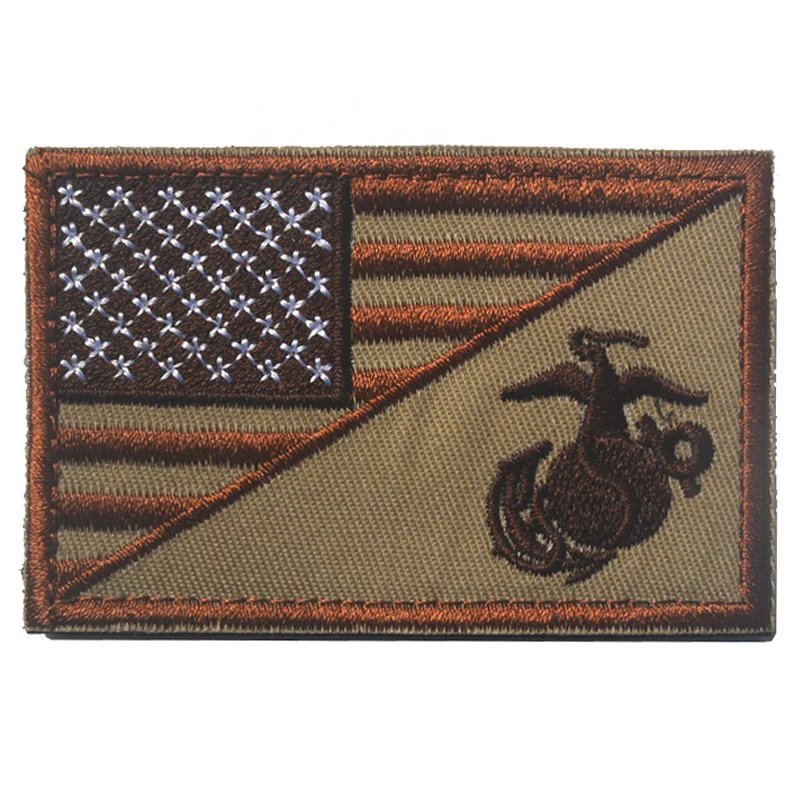 1 шт./значки с американским флагом + уплотнения вышивкой армейские тактические