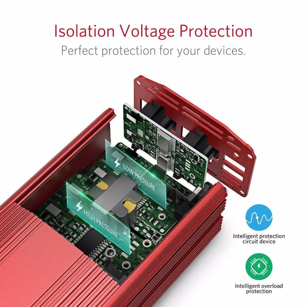 BESTEK 300 Вт автомобиля Мощность инвертор 12 В 110 60 Гц конвертер 4.2A Dual USB Usb Зарядное