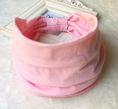 Pink Однотонная широкая Лоскутная хлопковая спортивная повязка для головы для женщин взрослых Модная Повседневная Эластичная повязка на волосы "тюрбан" головные уборы аксессуары для волос - Цвет: Pink