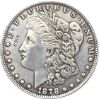 Оптовая продажа, монет с покрытием Morgan1878, модель копия Серебряной Монеты 90%, производство старых + f