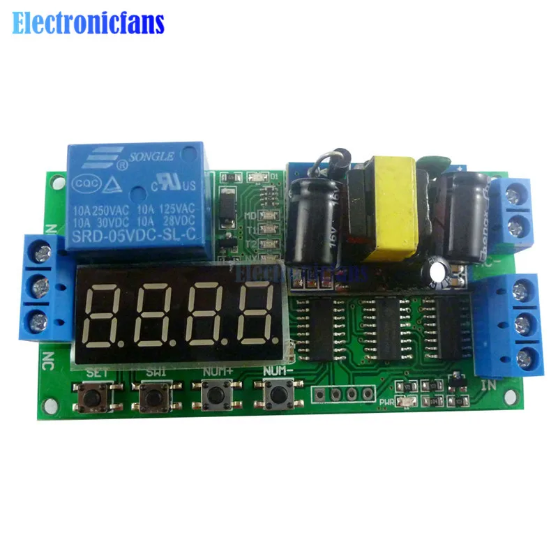 

IO23B01 AC 110V 220V Converter Multifunction Self-lock Relay PLC Cycle Timer Module Delay Time Switch