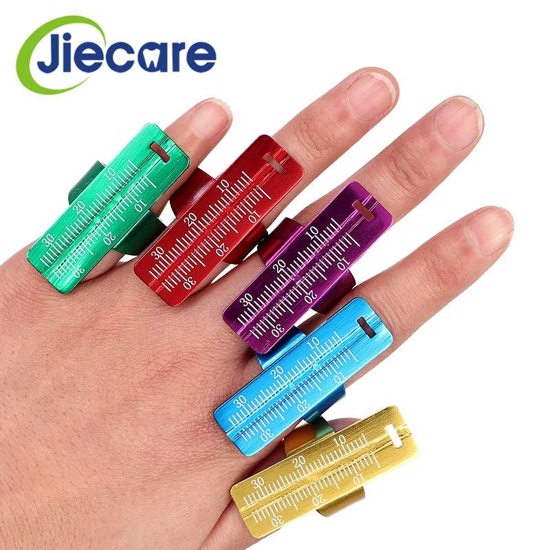 

1PC Colorful Aluminium Dental Endo Finger Rulers Span Measure Scale Endodontic Dental Instruments Finger Ruler Free Shipping