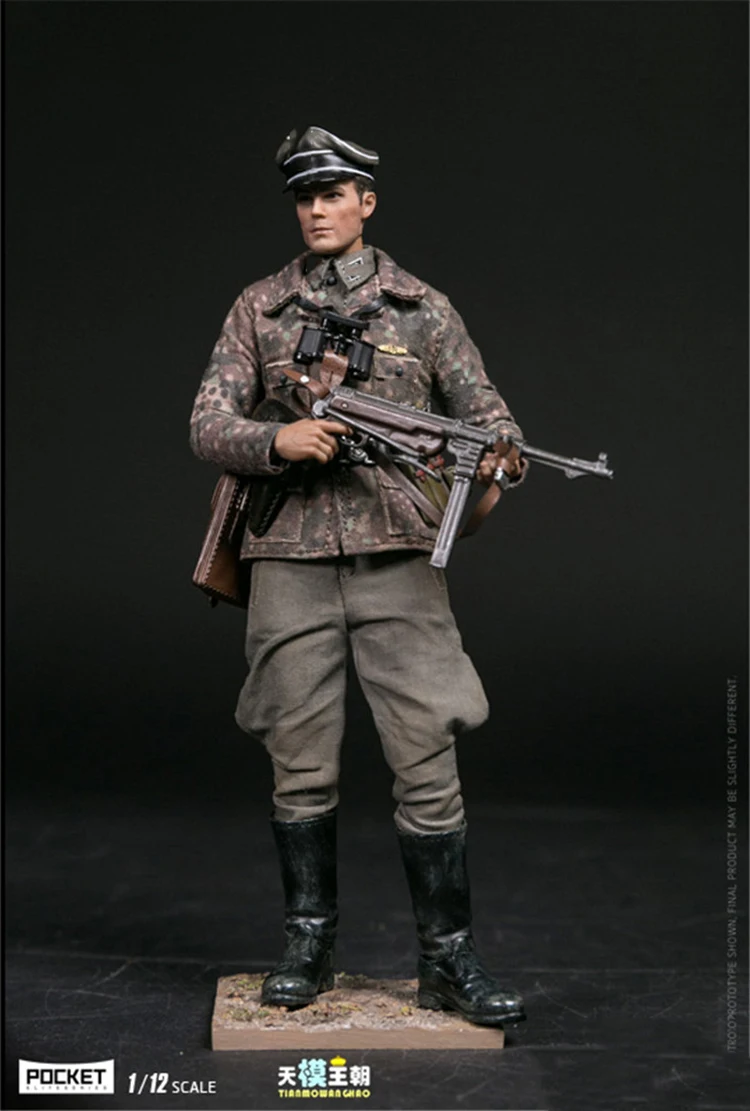 Карманная элитная Серия 1/12 Второй мировой войны SS-Panzer Division Das eich PES003 немецкий с оружием двойная голова резьба полный набор фигурка