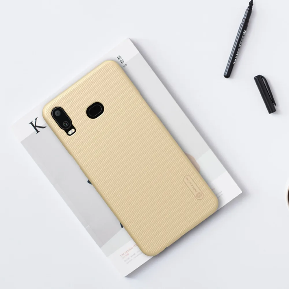 Чехол для samsung Galaxy A6s NILLKIN матовый щит PC Матовая жесткая задняя крышка для samsung Galaxy A6s чехол для телефона с держателем для телефона