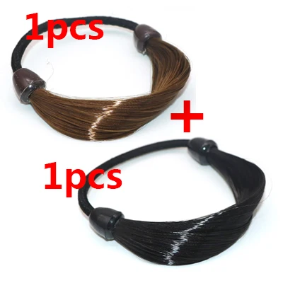 2pcs Прямые эластичные резинки для волос, жемчужные бусины, ободки с бантами, резинка для волос, резинка для волос, конский хвост, аксессуары для волос для женщин и девушек - Цвет: 2pcs
