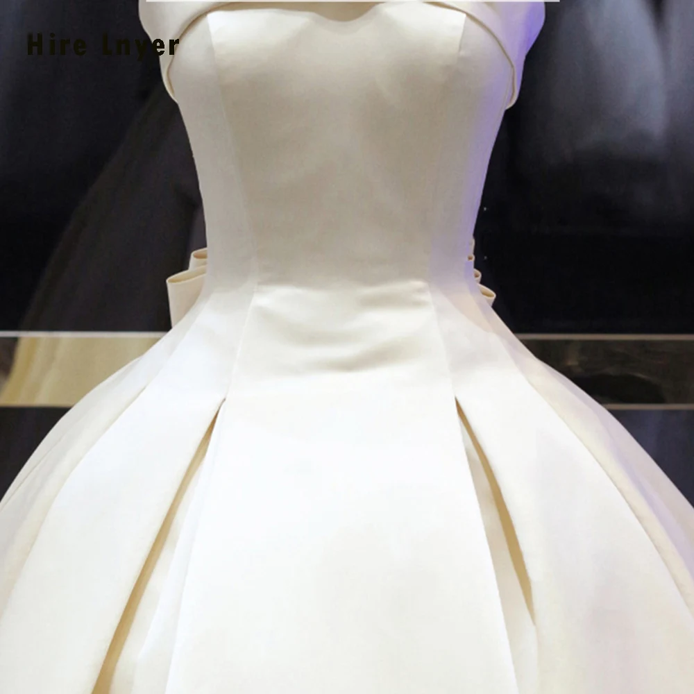 HIRE LNYER Vestido De Noiva французское Атласное Бальное платье с бантом свадебные платья
