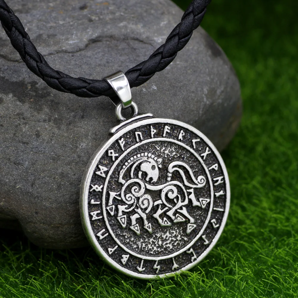 Youe shone норвежский викинг воин лошадь Sleipnir Оловянная цепочка Ожерелье Подвеска |