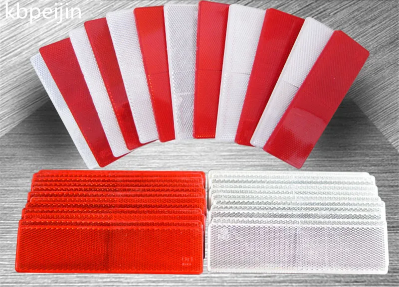 5 Set Red white plastic automotive safety reflector side marking Sticker for NISSAN NAVARA UAZ-452 note kicks |