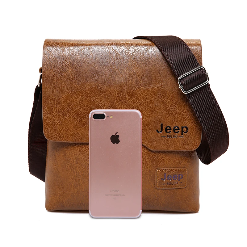Мужская сумка-тоут, набор JEEP BULUO, известный бренд, новая модная мужская кожаная сумка-мессенджер, мужская сумка через плечо, деловые сумки для мужчин