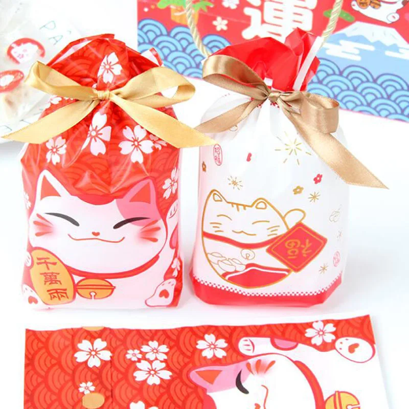 Пакет конфет Happy Fortune Cat 500 шт. 23*15*6 см пластиковые подарочные пакеты для печенья