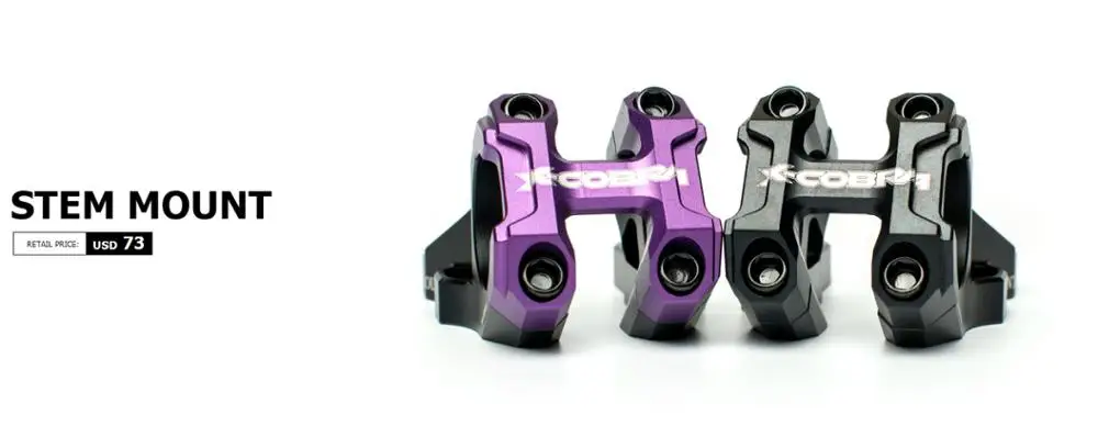 X-cobra STEM MOUNT CNC-machined light weight с цельнокроеным четырехболтовым лицевым покрытием