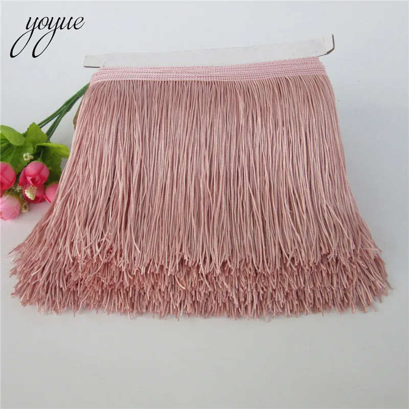 Bean Pink YOYUE полиэстер 10 ярдов 15 см широкая кисточка кружевная бахрома отделка diy бахрома для пошив одежды бахромой Ремесло 31 Цвета - Цвет: Bean Pink