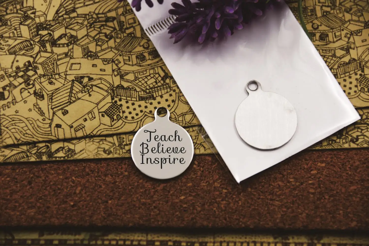 Подвески из нержавеющей стали 10 шт. подарок учителю на День учителя серия 2