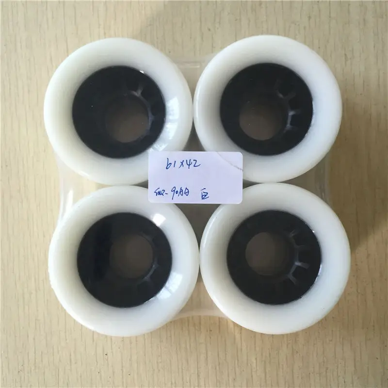 61MM 42MM 90A 70-83 мм Пустой лонгборд колеса 4 шт./компл. мульти Размеры колеса скейтборда LONGBOARD STREET Колеса Мягкие колеса для скорость cuirser - Цвет: 61MM 42MM 90A