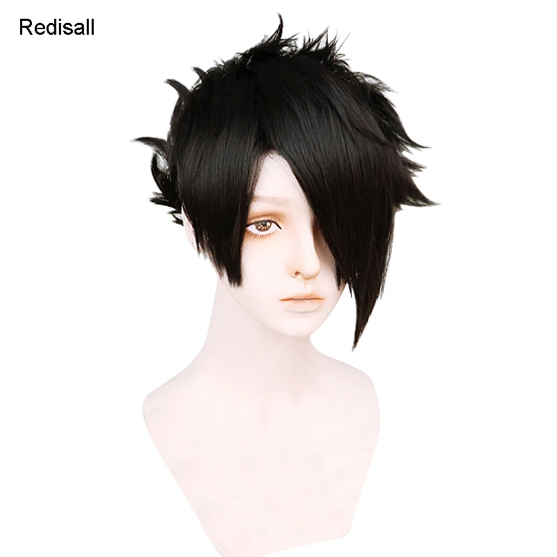 Парик для косплея с изображением обещанного неверланда черный короткий из