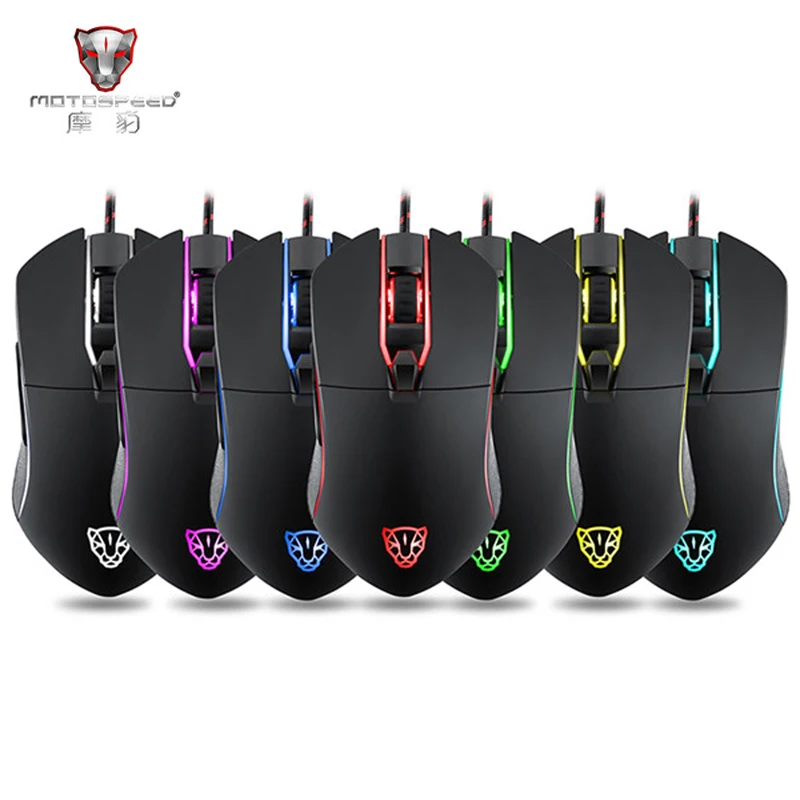 Motospeed V30 профессиональная игровая мышь USB Проводная оптическая с регулируемым