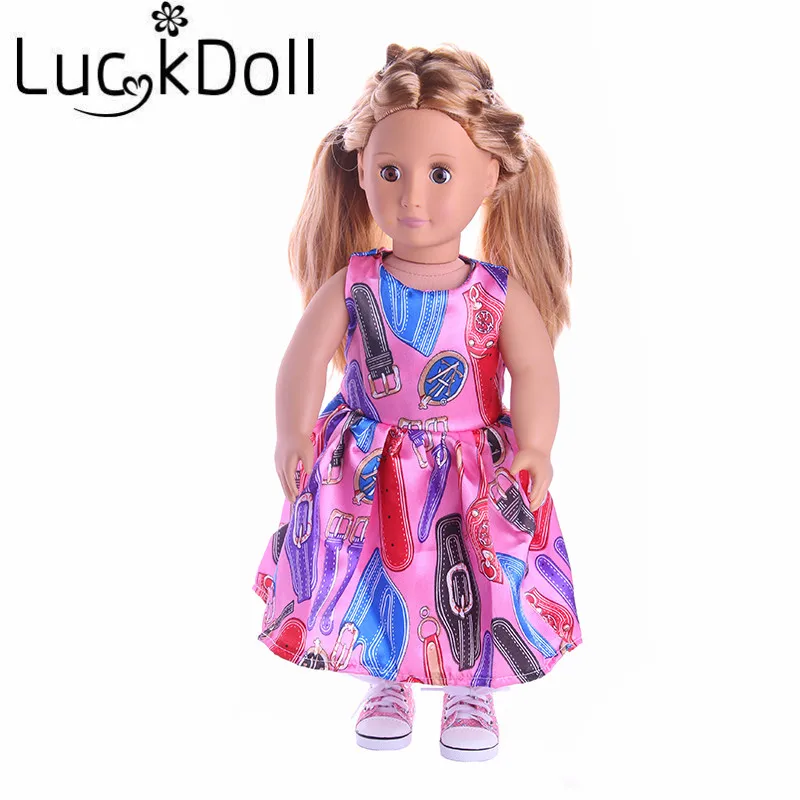 8 Новое поступление модное платье ручной работы подходит для детей 18 дюймов/43 см