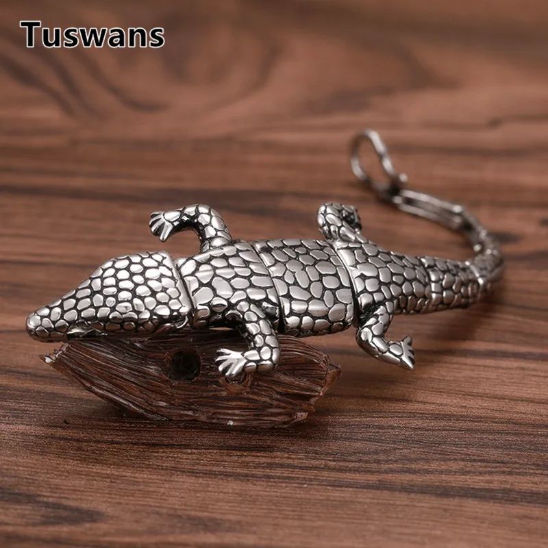 Мужской браслет из крокодиловой кожи в стиле панк нержавеющей стали 316L