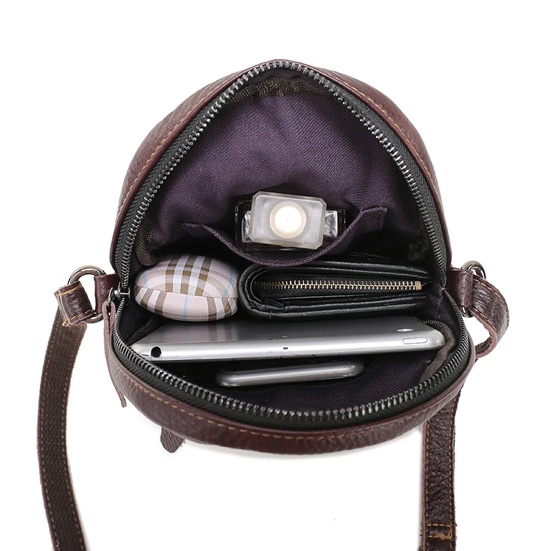 Nuleez Real Leather Cross-body Bags Unisex Cool Genuine Cowhide Leisure Bag Handbags Casual Green Brown On Sale 2021 |