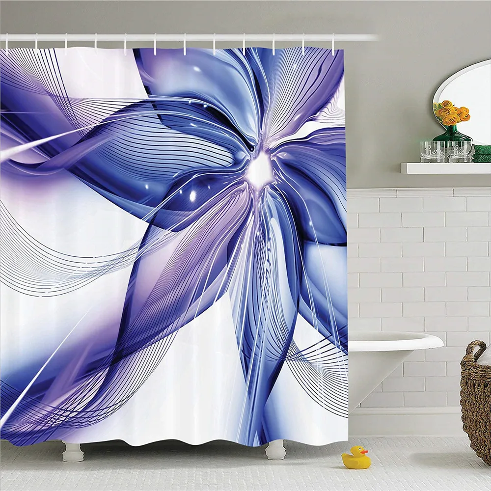 Абстрактный Декор занавеска для душа от LIBIN геометрический дым как в полоску